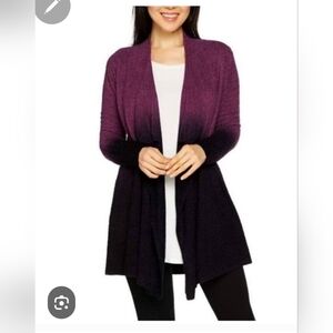 Women's Purple Ombre Open Front Cardigan Sz L/XL